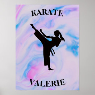 Poster Girls Karate Pastel Swirl