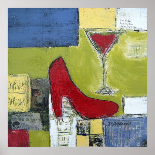 Poster Girls Love Cosmos & Red Chaussures par Dan Roberts