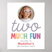 Poster Girls Minimalist Rainbow 2nd Birthday Welcome (Devant)