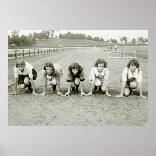 Poster Girls Track, années 1920 (Devant)
