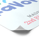 Poster Girls Two Cool 2nd Birthday Rainbow Favor (Coin)