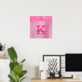 Poster Girly Rose Parties scintillant Drivers Chic Glam M (Bureau à domicile)