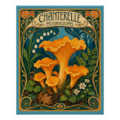 Poster Girolles Cuisine Abondance Forestière Chef (Devant)
