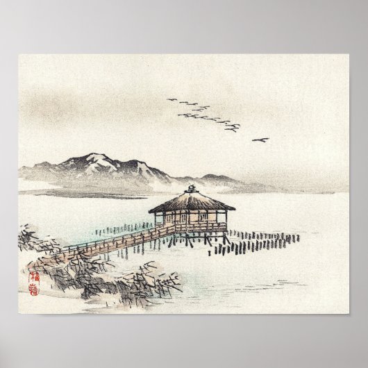 Poster Gîte en bord de mer par Kōno Bairei (Devant)