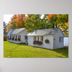 Poster Gîtes Lakeside dans le Vermont en automne