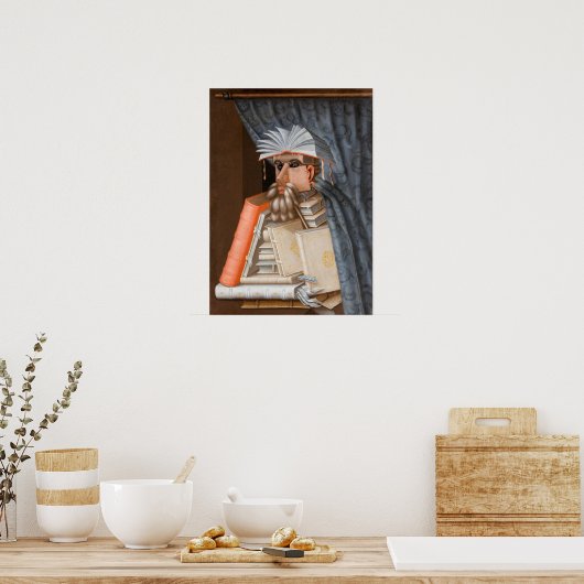 Poster Giuseppe Arcimboldo - Le Bibliothécaire (Cuisine)