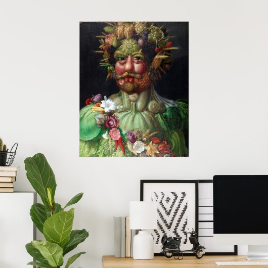 Poster Giuseppe Arcimboldo Vertumnus (Bureau à domicile)