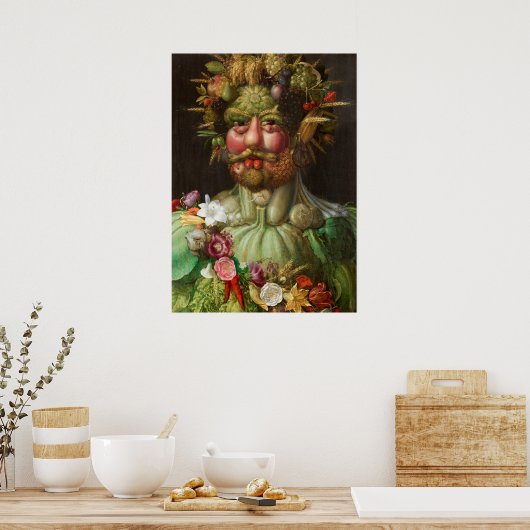Poster GIUSEPPE ARCIMBOLDO - Vertumnus 1590 (Cuisine)