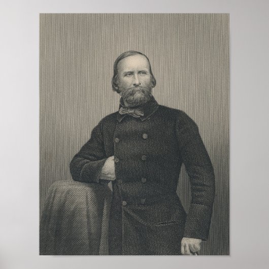Poster Giuseppe Garibaldi, gravée par D.J Pound (Devant)