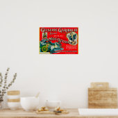 Poster Giuseppe Garibaldi Macaroni Étiquette (Cuisine)