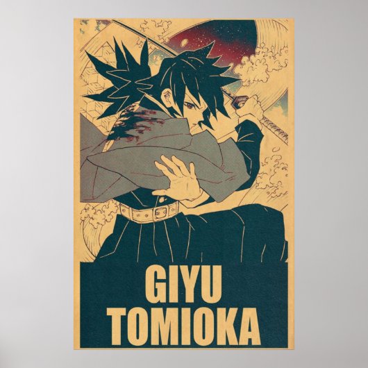 Poster Giyu Tomioka Demon Slayer (Devant)