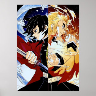 Poster Giyu Tomioka et Kyojuro Rengoku