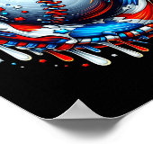 Poster Glaçage de baseball Crème glacée Sprinkles Gant de (Coin)