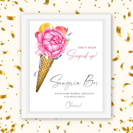 Poster Glace à l'aquarelle - bar à sangria