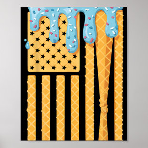 Poster Glace américaine qui dégouline Bysebyll Drip Byt B