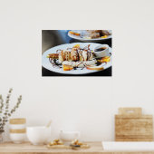 Poster glace au café avec sirop de chocolat (Cuisine)