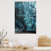 Poster Glace bleue d'une grotte de glace, Islande (Cuisine)