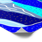 Poster Glace bleue et grise (Coin)