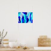 Poster Glace bleue et grise (Cuisine)