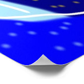 Poster Glace bleue et grise (Coin)