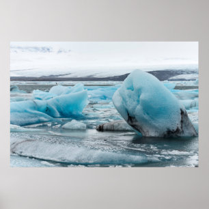 Poster Glace Dans La Lagune Glaciale Jokulsarlon
