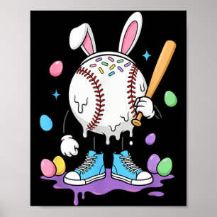 Poster Glace de baseball qui coule pour garçons jeunesse