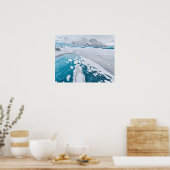 Poster Glace de glacier gelée, Islande (Cuisine)