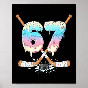 Poster Glace de hockey drôle 67 Crème glacée fondue Gen A
