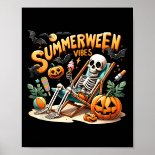 Poster Glace de Summerween vintage Vacances d'été Hallo