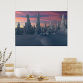 Poster Glace et neige | Arbres couverts de neige, Laponie (Cuisine)