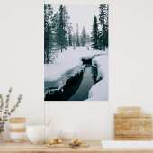 Poster Glace et neige | Flux dans un paysage hivernal enn (Cuisine)
