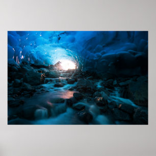 Poster Glace et neige Glacier Mendenhall, Juneau, Alask