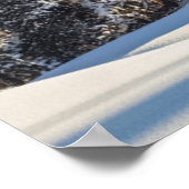 Poster Glace et neige | Journal d'hiver Cabine Alpes suis (Coin)