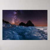 Poster Glace et neige | Lac Baïkal, Sibérie, Russie (Devant)