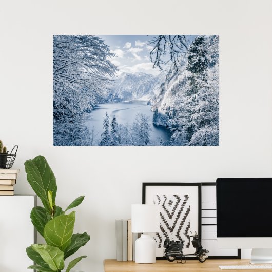 Poster Glace et neige | Lac Königssee, Allemagne (Bureau à domicile)