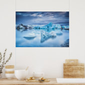 Poster Glace et neige | Lagune Jokulsarlon, Islande (Cuisine)