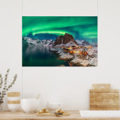 Poster Glace et neige | Northern Lights, Norvège (Cuisine)
