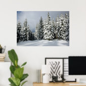Poster Glace et neige | Pine Woodland, Autriche (Bureau à domicile)