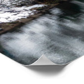 Poster Glace et neige | Pont rouge en hiver, Japon (Coin)