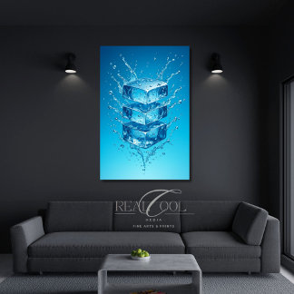 Poster Glace flottante éclaboussure – Art numérique dynam