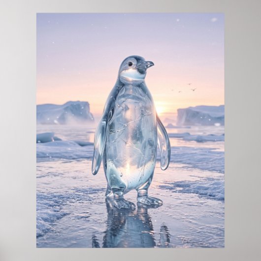 Poster Glace Pingouin Horizon (Devant)