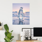 Poster Glace Pingouin Horizon (Bureau à domicile)