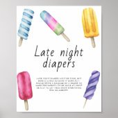 Poster Glace Popsicle - Jeu de couches tard la nuit (Devant)