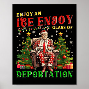 Poster Glace Profitez D'un Verre De Déportation Bien Froi