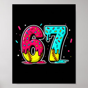 Poster Glace qui dégouline Dégoulinade drôle 6 7 Six Sept