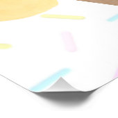 Poster Glace ramassée Accueil de la fête de mariage (Coin)