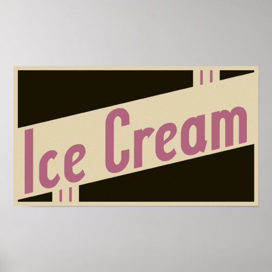 Poster glace rétro (Devant)