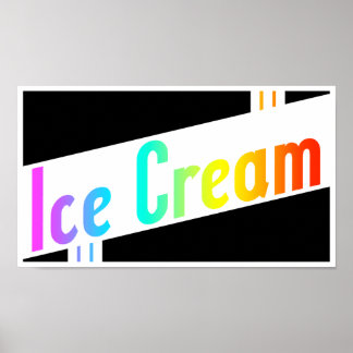 Poster glace rétro