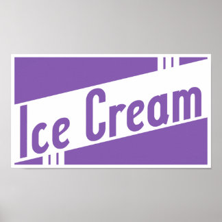 Poster glace rétro