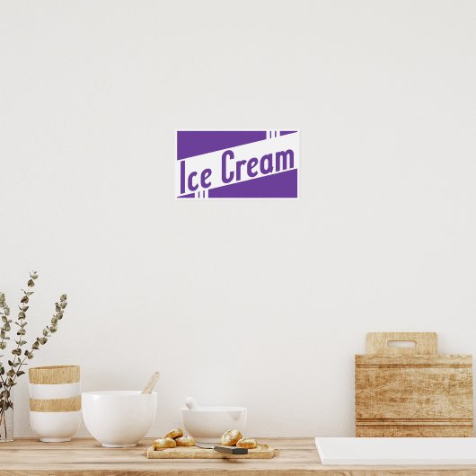 Poster glace rétro (Cuisine)